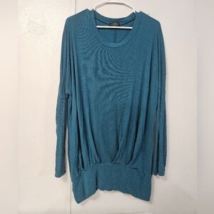 Made By Johnny Plus Size Blue Tunic Top!